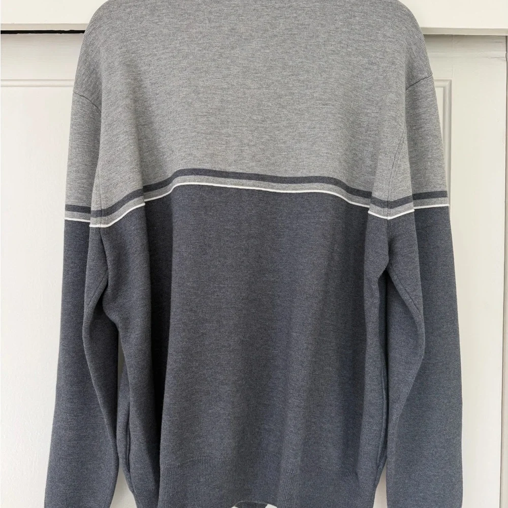 Sergio Tacchini  Mens Nostra Jacket. Two-Tone Gray Zip-Up Sweater Xl - Picture 7 of 7